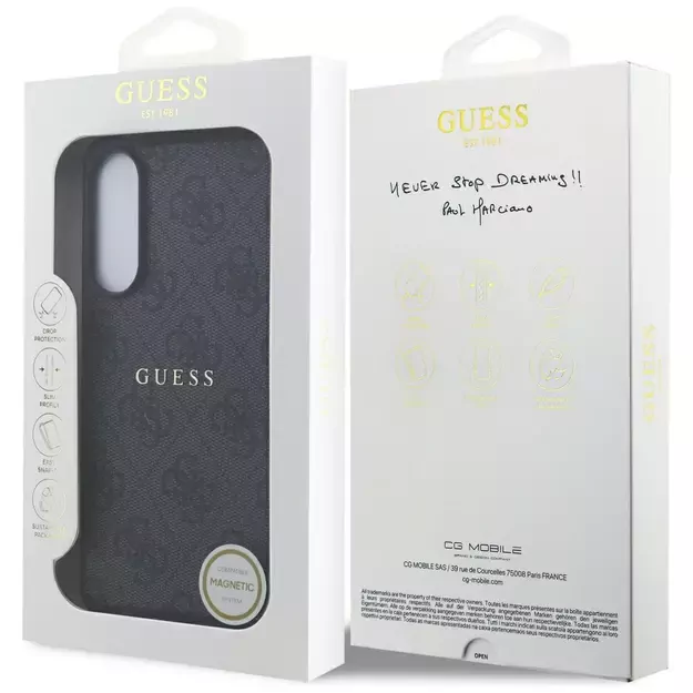 Guess 4G Ring Classic Logo MagSafe Case for Samsung Galaxy S25 Edge - Black 7