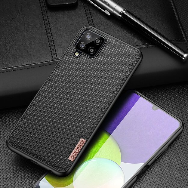 Dux Ducis Fino case covered with nylon material for Samsung Galaxy A22 4G black 32