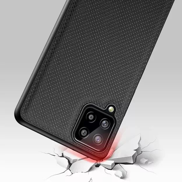 Dux Ducis Fino case covered with nylon material for Samsung Galaxy A22 4G black 5