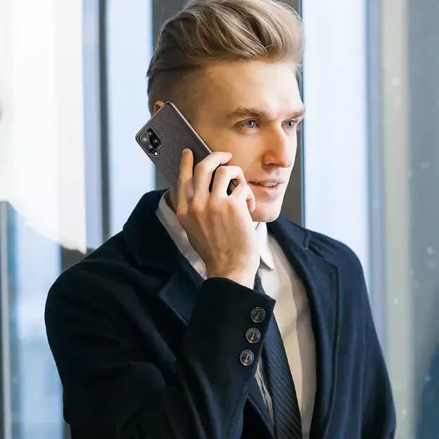 Dux Ducis Fino case covered with nylon material for Samsung Galaxy A22 4G black 8