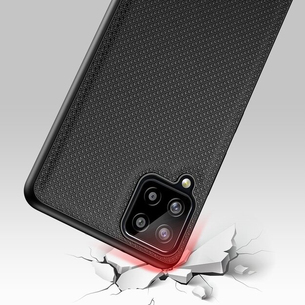 Dux Ducis Fino case covered with nylon material for Samsung Galaxy A22 4G black 22