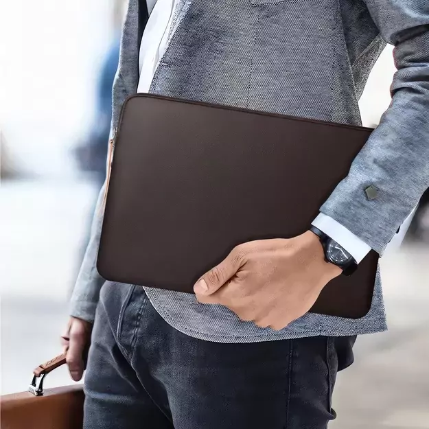Tech-Protect Fleece Laptop Bag 13-14&quot  - Brown 12