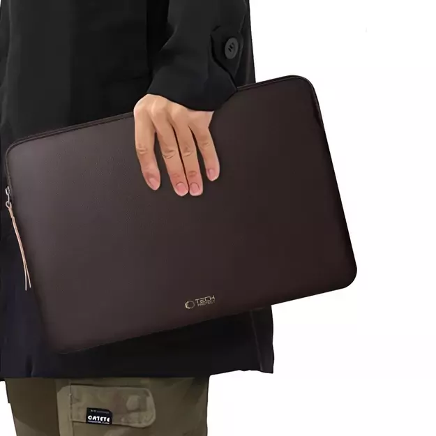 Tech-Protect Fleece Laptop Bag 13-14&quot  - Brown 14