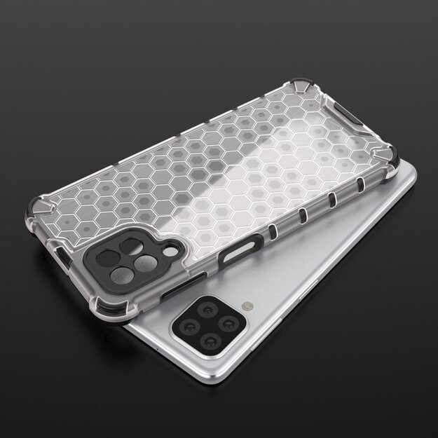 Honeycomb Case armor cover with TPU Bumper for Samsung Galaxy A22 4G blue 21