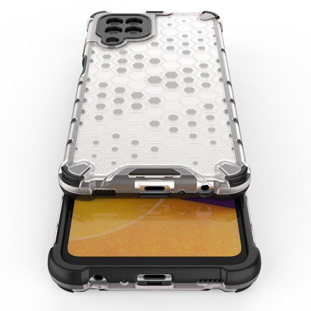 Honeycomb Case armor cover with TPU Bumper for Samsung Galaxy A22 4G blue 22