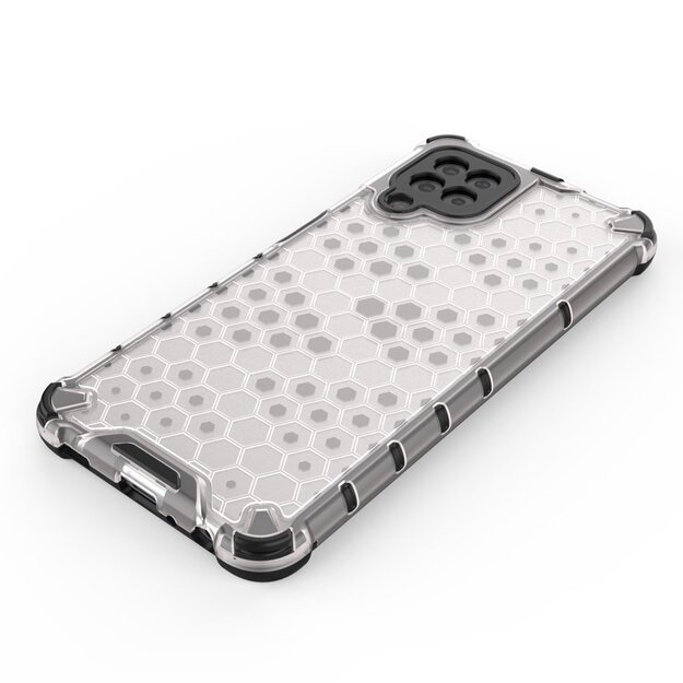 Honeycomb Case armor cover with TPU Bumper for Samsung Galaxy A22 4G blue 17