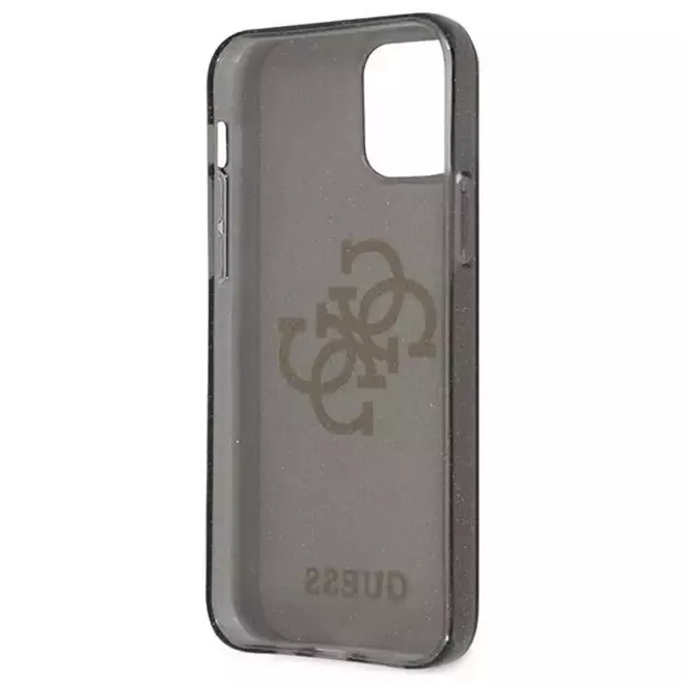 Guess GUHCP12LPCUGL4GBK iPhone 12 Pro Max 6.7&quot  black/black hard case Glitter 4G Big Logo 6