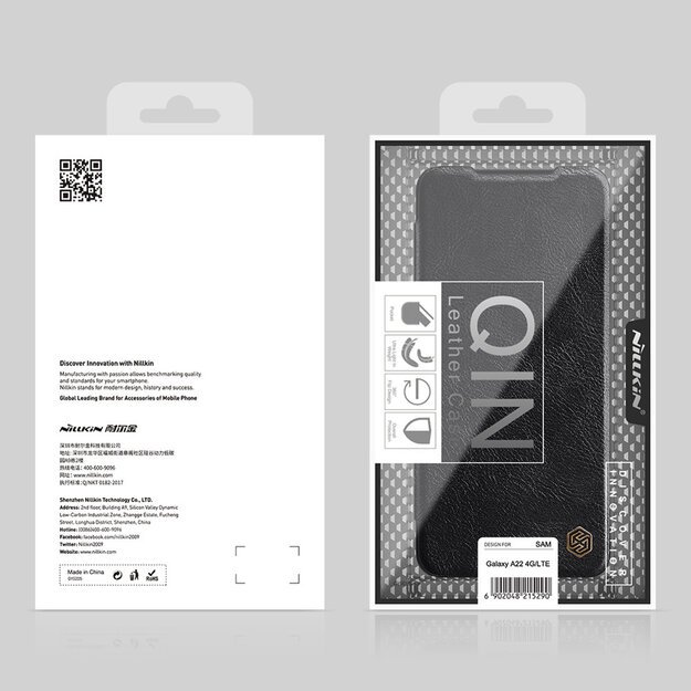 Nillkin Qin leather holster case for Samsung Galaxy A22 4G black 24