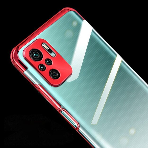Clear Color Case Gel TPU Electroplating frame Cover for Xiaomi Redmi Note 10 5G / Poco M3 Pro blue 10