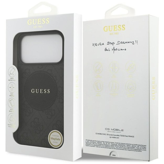 Guess 4G Circle Classic Logo MagSafe case for iPhone 17 Pro Max - black 7