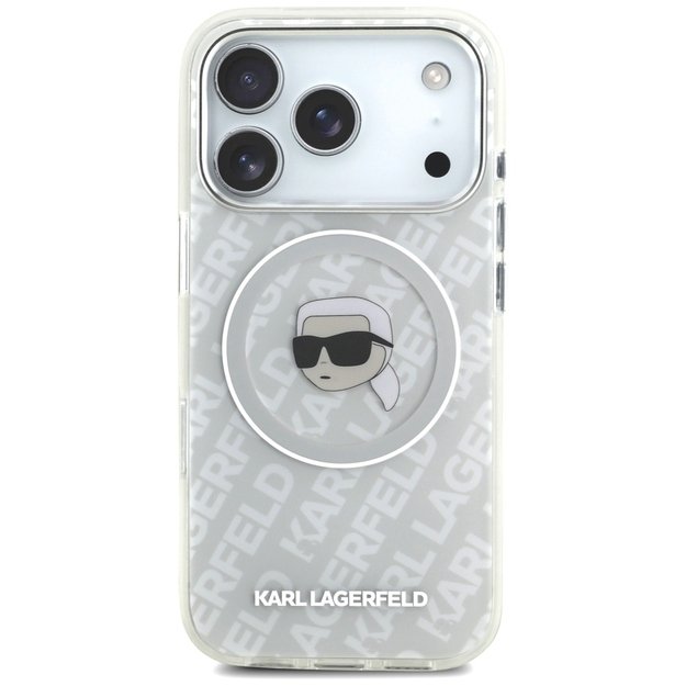 Karl Lagerfeld IML Karl Head Logo MagSafe Case for iPhone 17 Pro Max - Gray 2