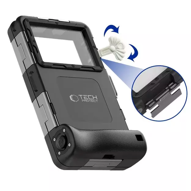 Tech-Protect Waterproof Case IPX8 for 4.7-6.7&quot  Smartphones - Black 11