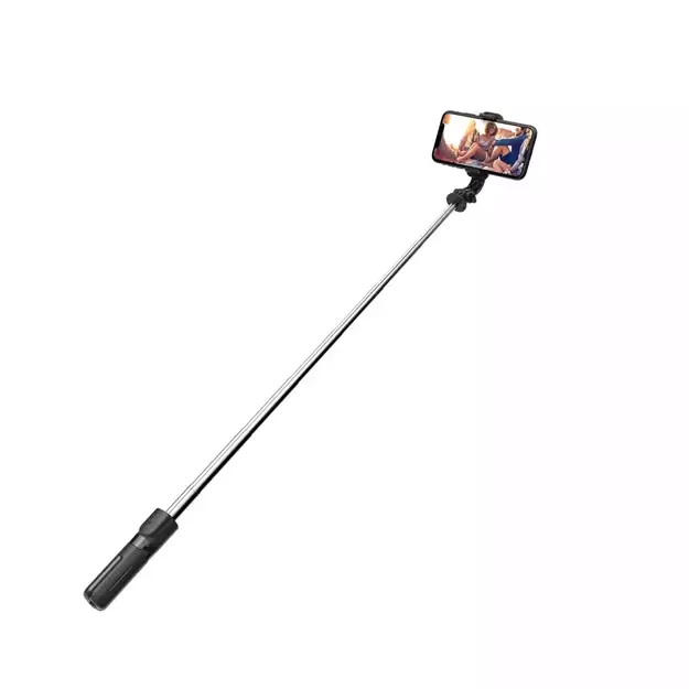 Tech-Protect L02S Bluetooth selfie stick with tripod up to 72cm - black 1