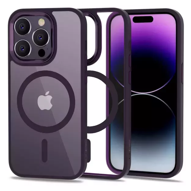 Tech-Protect MagMat MagSafe iPhone 14 Pro Case - Clear Purple