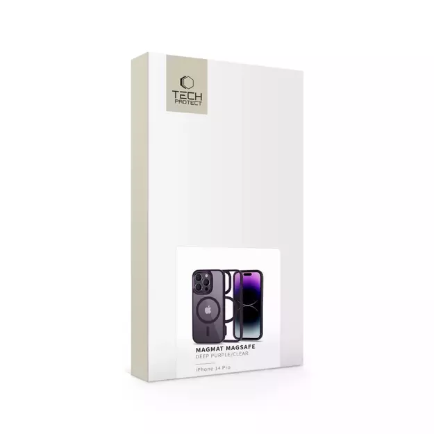 Tech-Protect MagMat MagSafe iPhone 14 Pro Case - Clear Purple 10