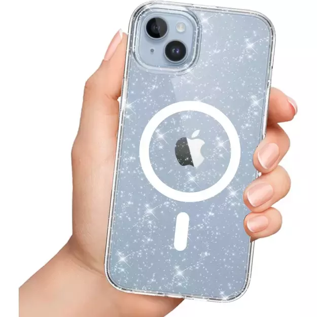 Tech-Protect FlexAir Hybrid MagSafe iPhone 13/14 Case - Clear Glitter 1