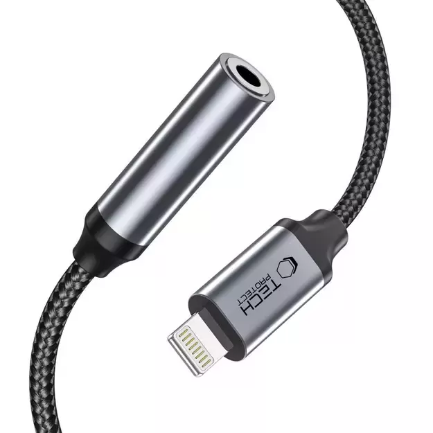 Tech-Protect UltraBoost Lightning / 3.5mm mini jack adapter - black 1