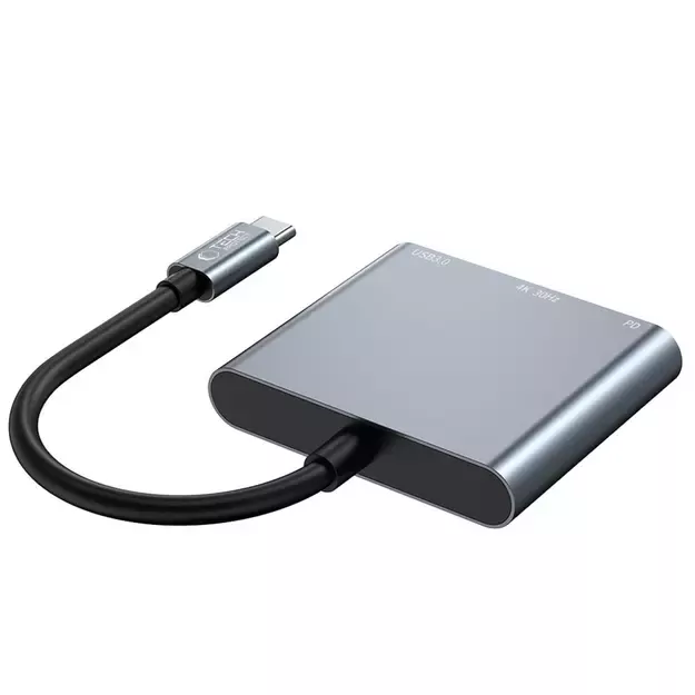 HUB Tech-Protect V1 3in1 USB-C - USB-A 3.0 / USB-C PD 100W / HDMI 4K 30Hz - gray 7