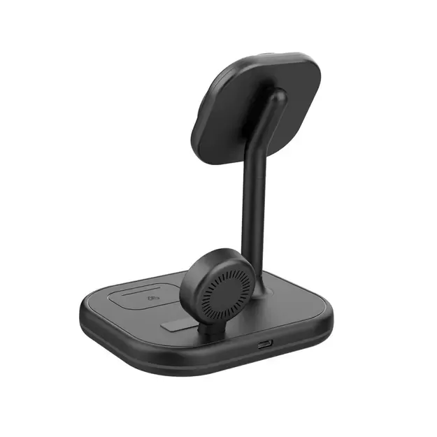 Tech-Protect QI15W-A27 3-in-1 Inductive Charger with MagSafe Stand for Smartphone / Apple Watch / AirPods - Black 4