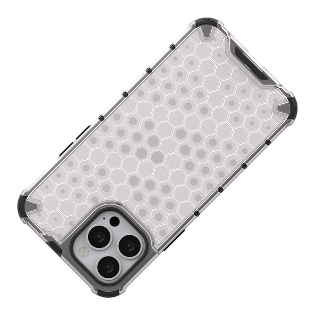 Honeycomb Case armor cover with TPU Bumper for iPhone 13 Pro Max red 19