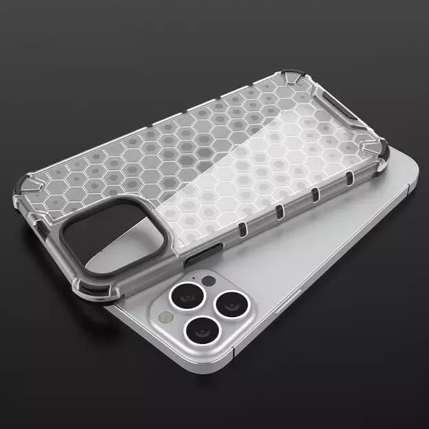 Honeycomb Case armor cover with TPU Bumper for iPhone 13 Pro Max red 8