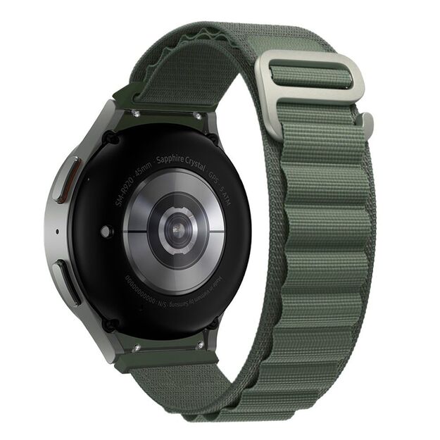 Tech-Protect Nylon Pro Strap for Samsung Galaxy Watch 4 / 5 / 5 Pro / 6 / 7 / FE - Dark Green 8