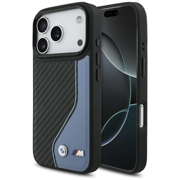 BMW M Carbon Logo MagSafe Case for iPhone 17 Pro - Blue