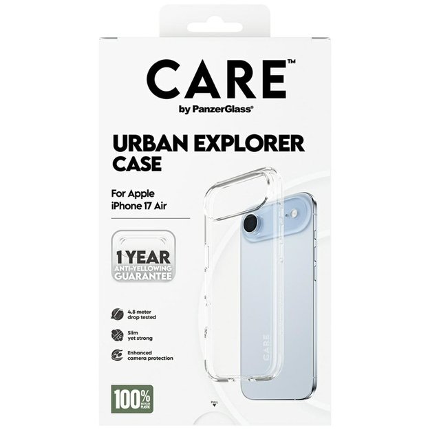 CARE by PanzerGlass Flagship Urban Explorer Case w. Clear Frame for iPhone Air - Transparent 4