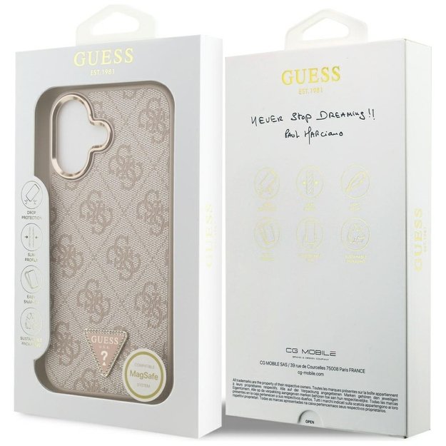 Guess 4G Triangle Logo MagSafe Case for iPhone 17 - Rose Gold 7
