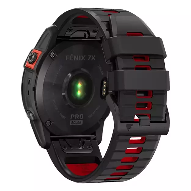 Tech-Protect IconBand Pro Strap for Garmin Fenix 3 / 5X / 3HR / 5X Plus / 6X / 6X Pro / 7X - Black/Red 6