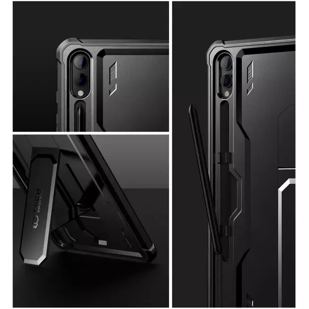 Tech-Protect Kevlar Pro Case for Samsung Galaxy Tab S9+ 12.4&quot  X810 / X816B - Black 12