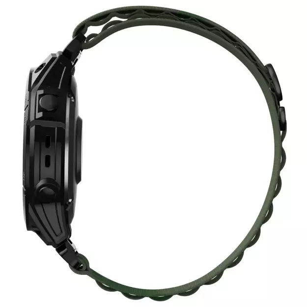 Tech-Protect Nylon Pro Strap for Garmin Fenix 5 / 6 / 6 Pro / 7 - Dark Green 4