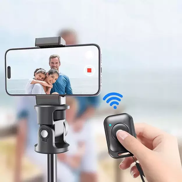 Tech-Protect L03S Bluetooth selfie stick with remote control, tripod up to 148cm and 180 head - white 6