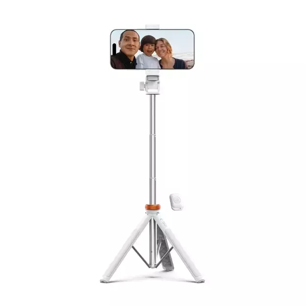 Tech-Protect L03S Bluetooth selfie stick with remote control, tripod up to 148cm and 180 head - white 8