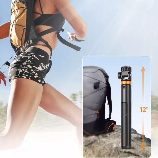 Tech-Protect L03S Bluetooth selfie stick with remote control, tripod up to 148cm and 180 head - white 7