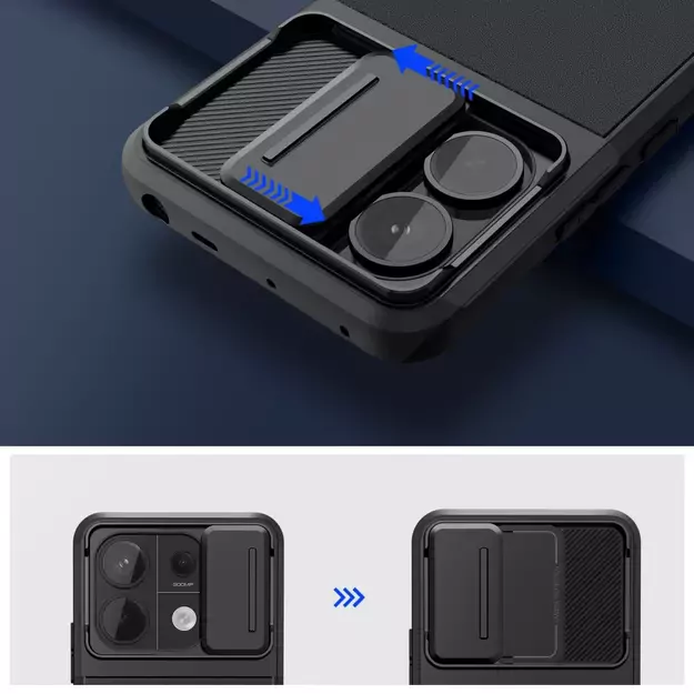 Tech-Protect Velar Cam+ Case for Xiaomi Redmi Note 13 Pro 5G / Poco X6 5G - Black 1