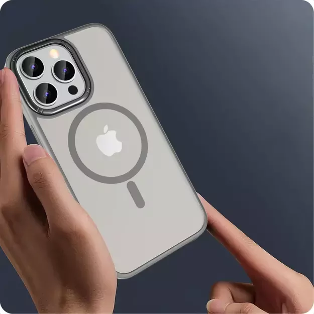 Tech-Protect MagMat 2 MagSafe case for iPhone 15 Pro Max - titanium matte 1