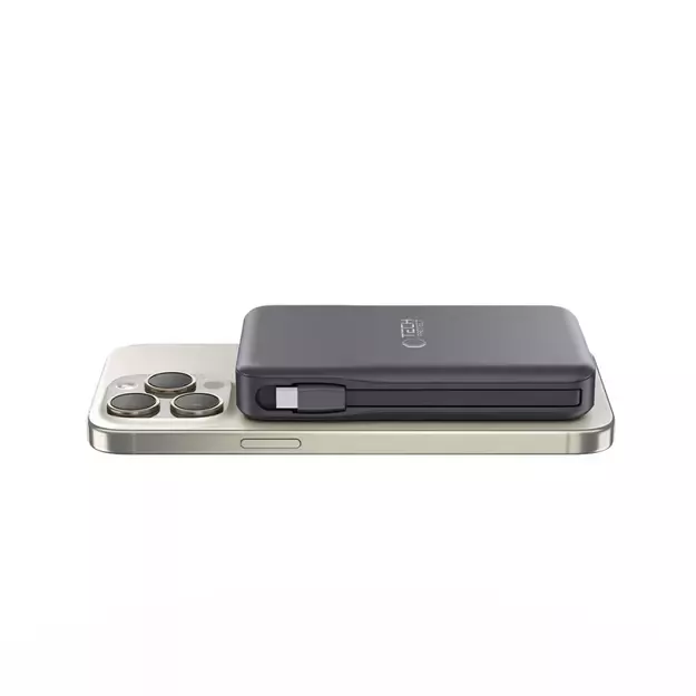 Tech-Protect LifeMag PB31 Power Bank with MagSafe 10000mAh 15W USB-C / USB-A / Built-in USB-C / Lightning Cables - Black 1