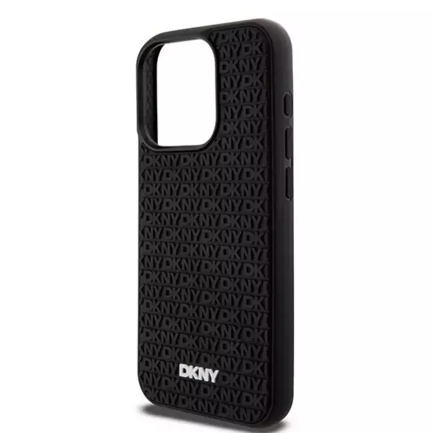 DKNY 3D Rubber Repeat Pattern case for iPhone 15 Pro Max - black 5