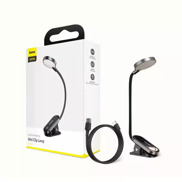 Baseus mini lamp LED lamp with clip gray (DGRAD-0G) 23