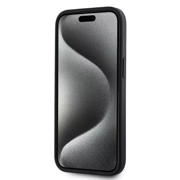 DKNY Leather Checkered Mono Pattern MagSafe Case for iPhone 14/15/13 - Black 11