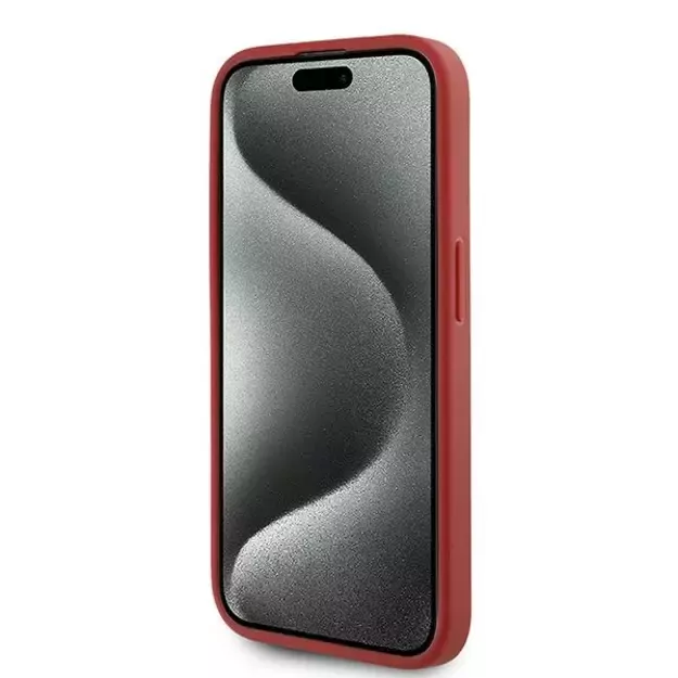 Karl Lagerfeld Diagonal Quilted Script case for iPhone 15 Pro Max - red 11