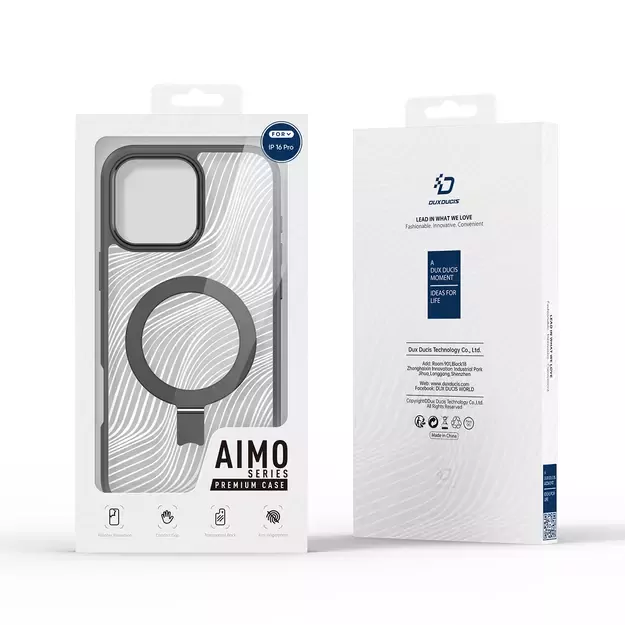 Dux Ducis Aimo Mag Case with MagSafe and Stand for iPhone 16 Pro - Black 2