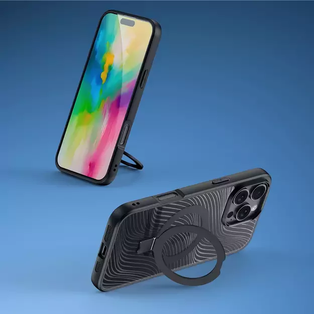 Dux Ducis Aimo Mag Case with MagSafe and Stand for iPhone 16 Pro - Black 4