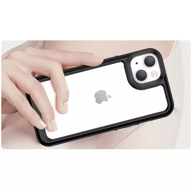 Outer Space Case iPhone 14 Plus hard cover with a gel frame black 10
