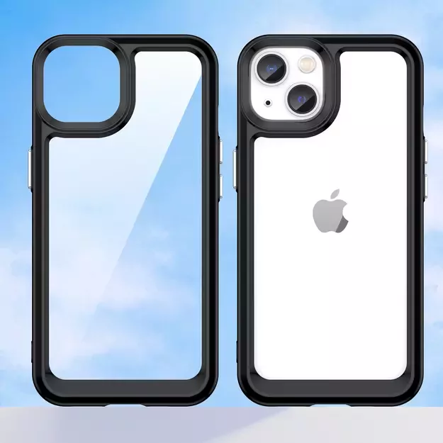 Outer Space Case iPhone 14 Plus hard cover with a gel frame black 14