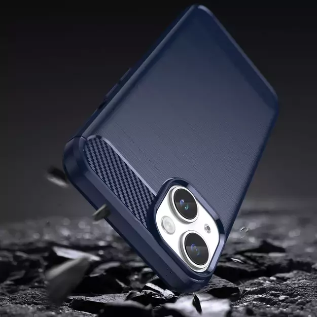 Carbon Case iPhone 14 case flexible gel back cover blue 16