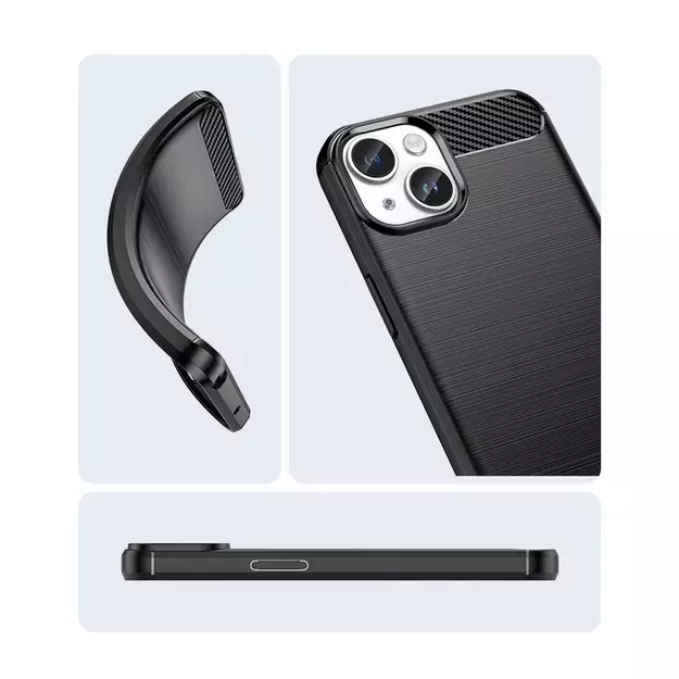 Carbon Case iPhone 14 case flexible gel back cover blue 28