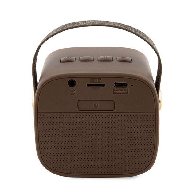 Guess Bluetooth speaker GUWSB2P4SMW Speaker mini brown/bown 4G Leather Script Logo with Strap 2