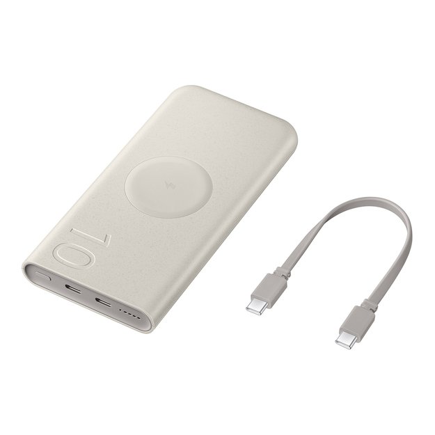 Powerbank Samsung EB-U2510XUEGEU inductive 10000 mAh 2x USB-C 25W SFC - beige 5